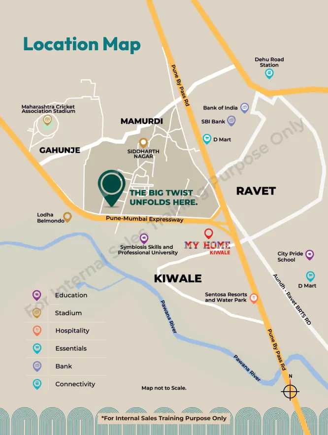 Strategic Location Map of My Home Sanctuary Mamurdi - Near Hinjewadi IT Park